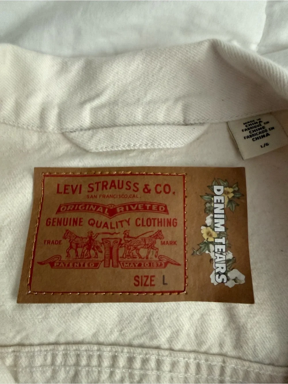 Denim Tears x Levi’s Jacket White Size L White